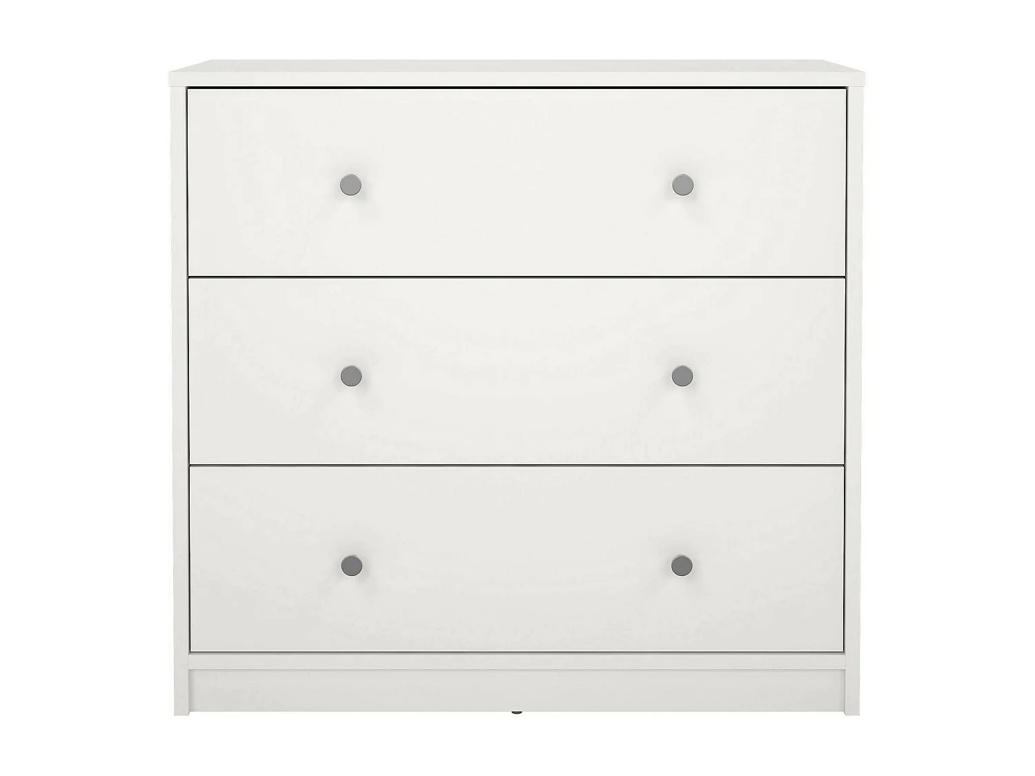 Kommode Alert, Mehrzweckkommode, Schlafzimmerkommode, Schrank mit Schubladen, 72x30 h68 cm, WeiÃŸ