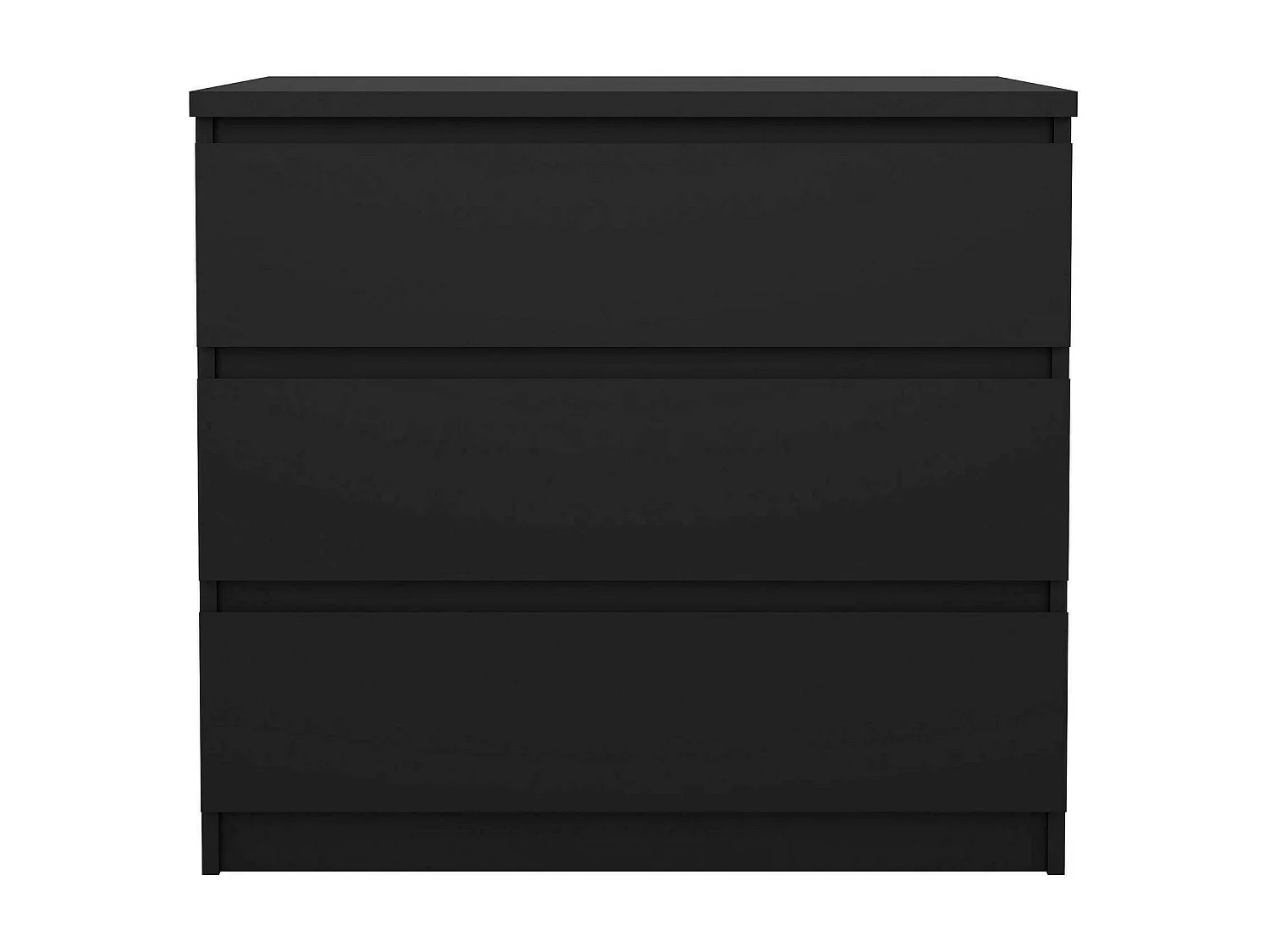 Commode Artic, Commode polyvalente, Commode de chambre, Meuble avec tiroirs, 77x50 h70 cm, Noir