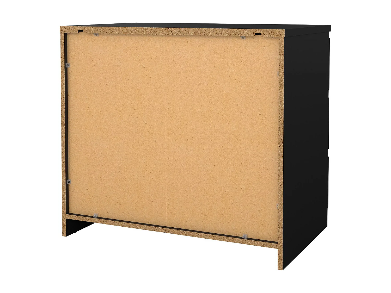 Cómoda Artic, Cómoda multiusos, Cómoda de quarto, Armário com gavetas, 77x50 h70 cm, Preto