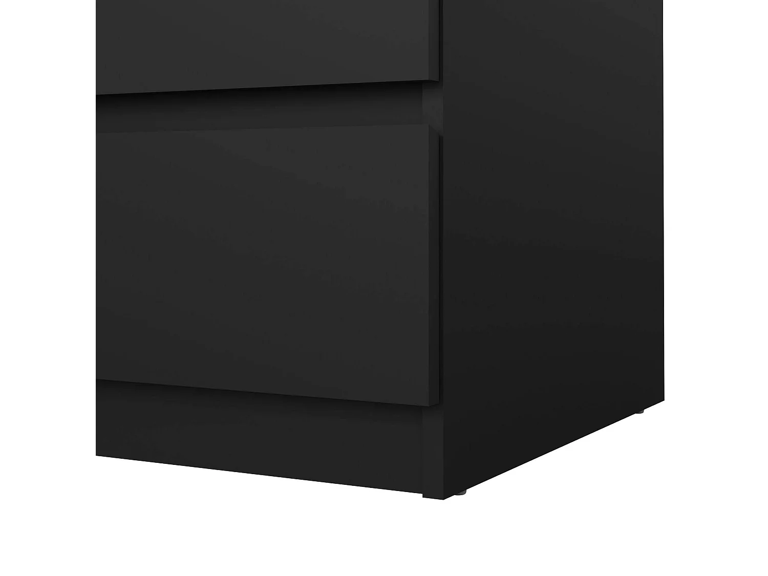 Cajonera Artic, Cómoda multiusos, Cómoda de dormitorio, Gabinete con cajones, 77x50 h70 cm, Negro