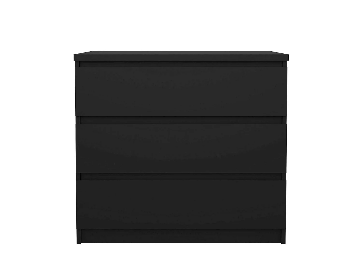 Cajonera Artic, Cómoda multiusos, Cómoda de dormitorio, Gabinete con cajones, 77x50 h70 cm, Negro