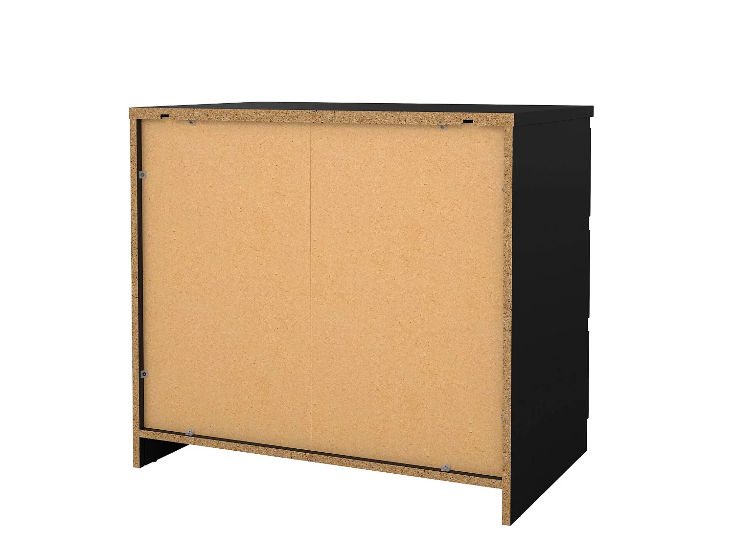 Cajonera Artic, Cómoda multiusos, Cómoda de dormitorio, Gabinete con cajones, 77x50 h70 cm, Negro