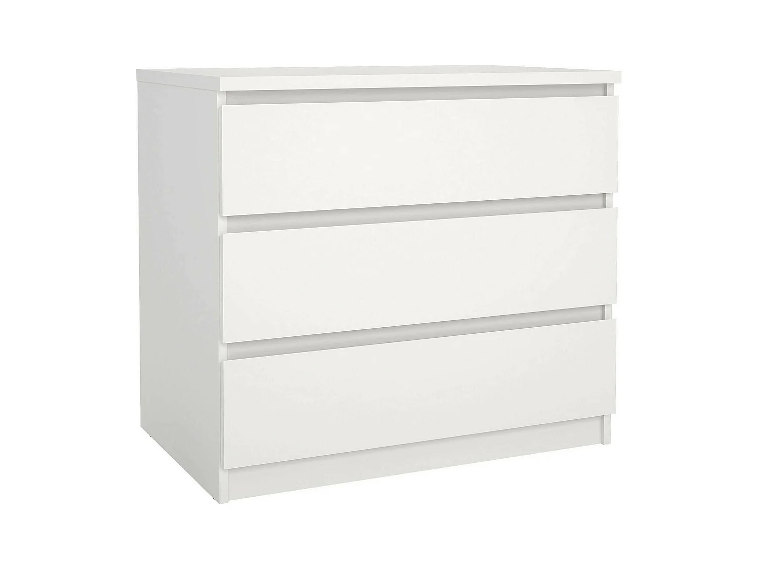 Commode Artic, Commode polyvalente, Commode de chambre, Meuble avec tiroirs, 77x50 h70 cm, Blanc