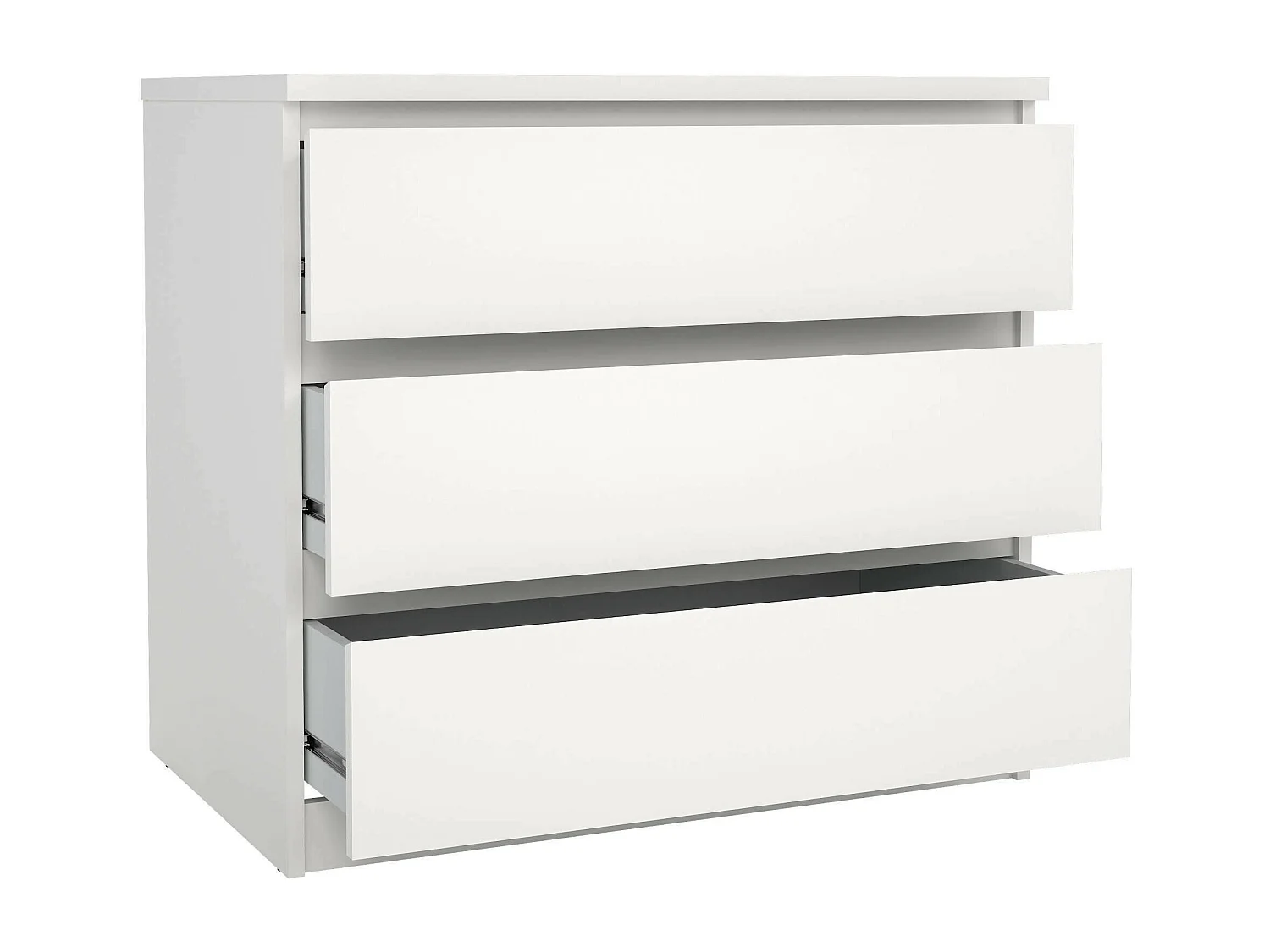 Cassettiera Artic, 3 Cassetti, 50x77x70.1h cm Bianco