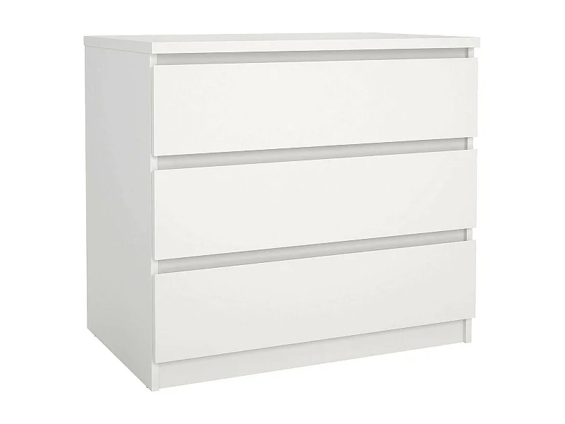 Artic ladekast, Multifunctionele ladekast, Slaapkamer ladekast, Kast met lades, 77x50 h70 cm, Wit