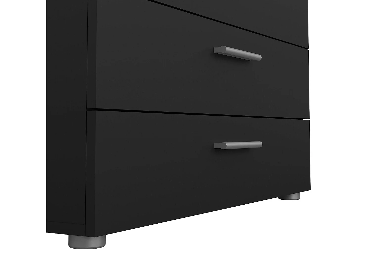 Cajonera Arwen, Cómoda multiusos, Cómoda de dormitorio, Gabinete con cajones, 80x40 h68 cm, Negro