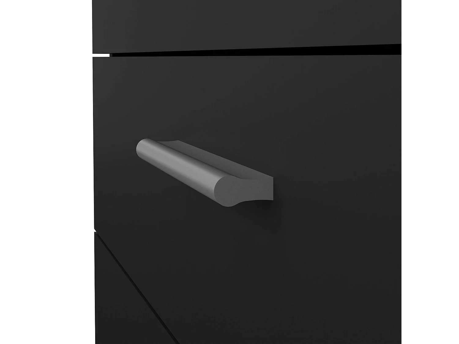 Cajonera Arwen, Cómoda multiusos, Cómoda de dormitorio, Gabinete con cajones, 80x40 h68 cm, Negro