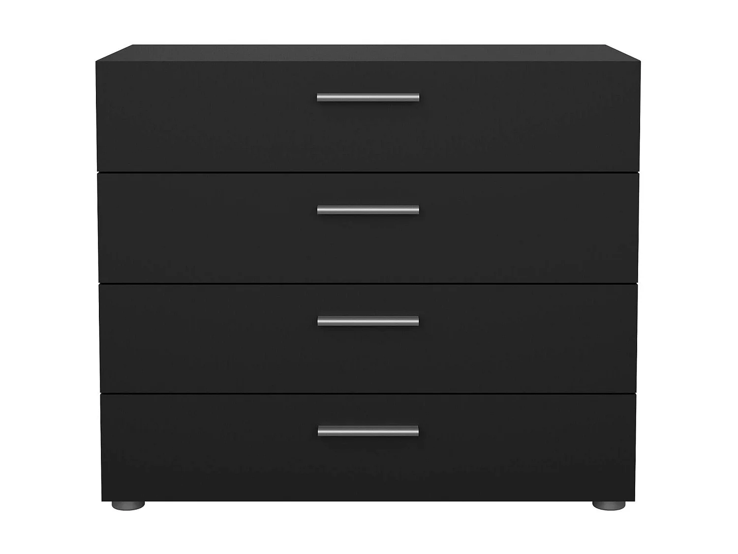 Commode Arwen, Commode polyvalente, Commode de chambre, Meuble avec tiroirs, 80x40 h68 cm, Noir