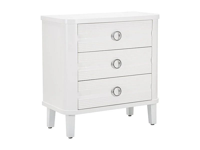 Commode Tribeca, Commode polyvalente, Commode de chambre, Meuble avec tiroirs, 81x40 h84 cm, Blanc