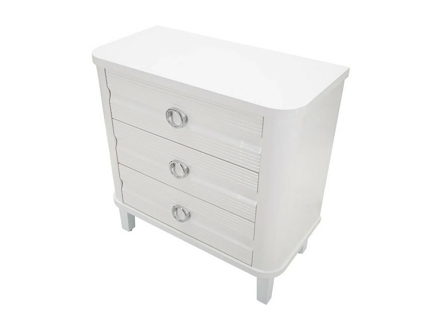 Cajonera Tribeca, Cómoda multiusos, Cómoda de dormitorio, Gabinete con cajones, 81x40 h84 cm, Blanco