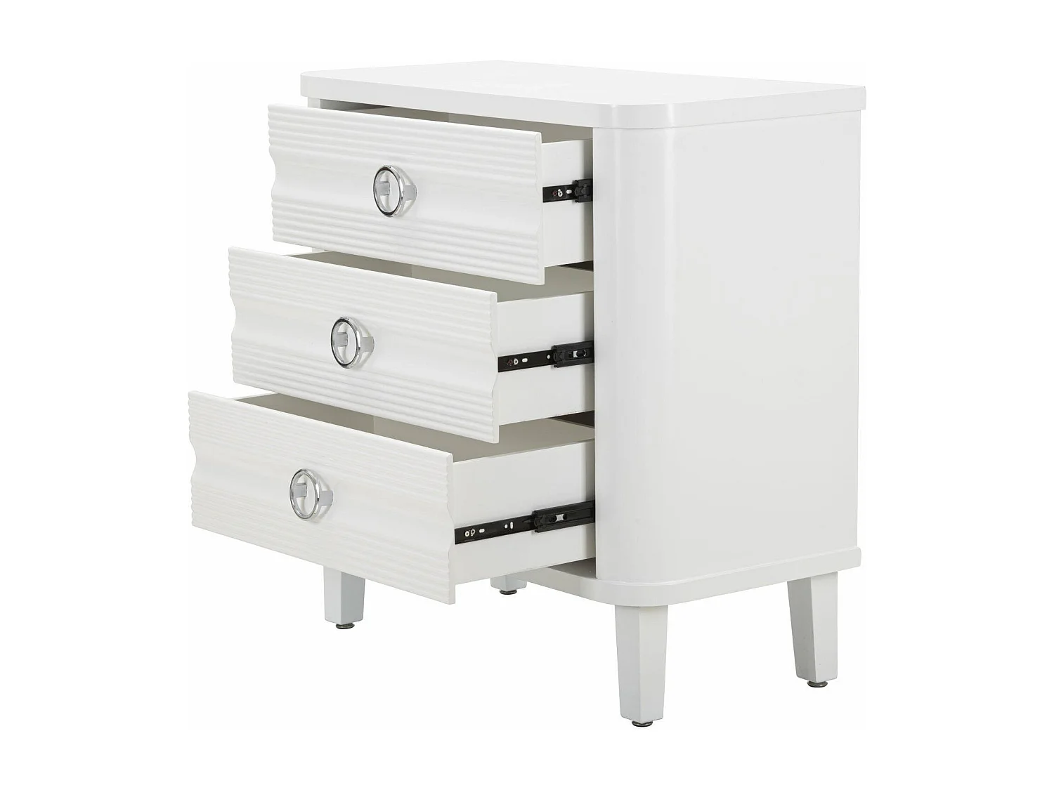 Cajonera Tribeca, Cómoda multiusos, Cómoda de dormitorio, Gabinete con cajones, 81x40 h84 cm, Blanco
