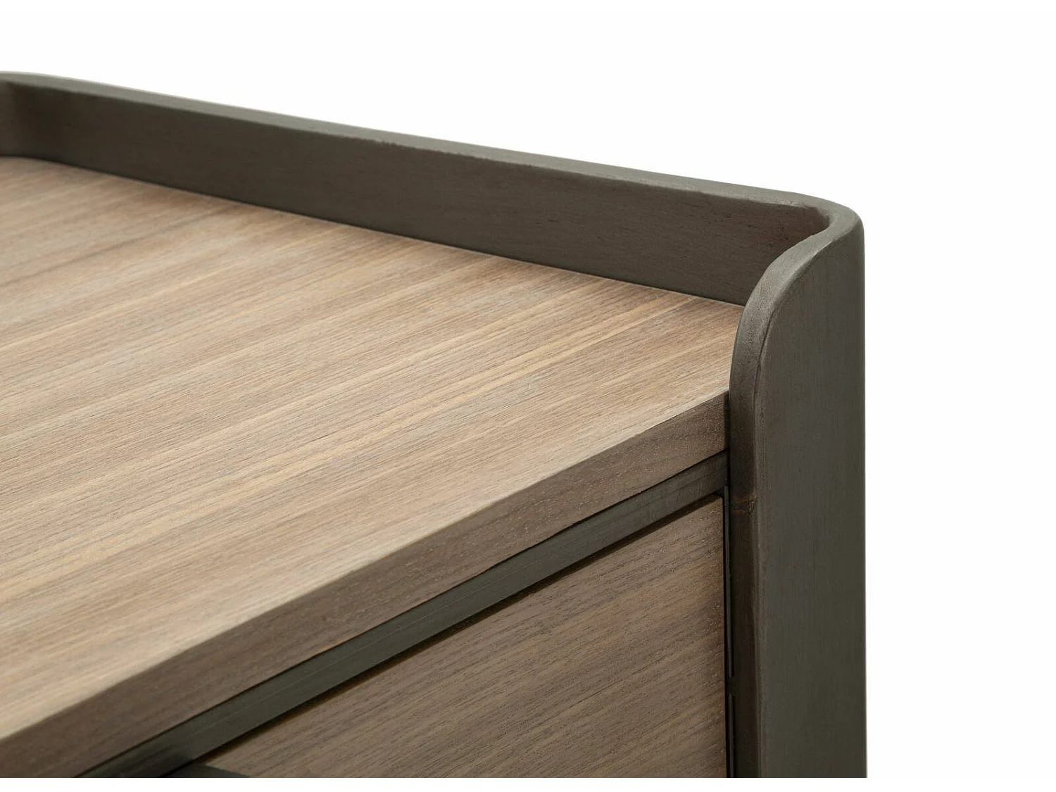 Cómoda Kasten, Cómoda multiusos, Cómoda de quarto, Armário com gavetas, 120x39 h79 cm, Cinza e Castanho