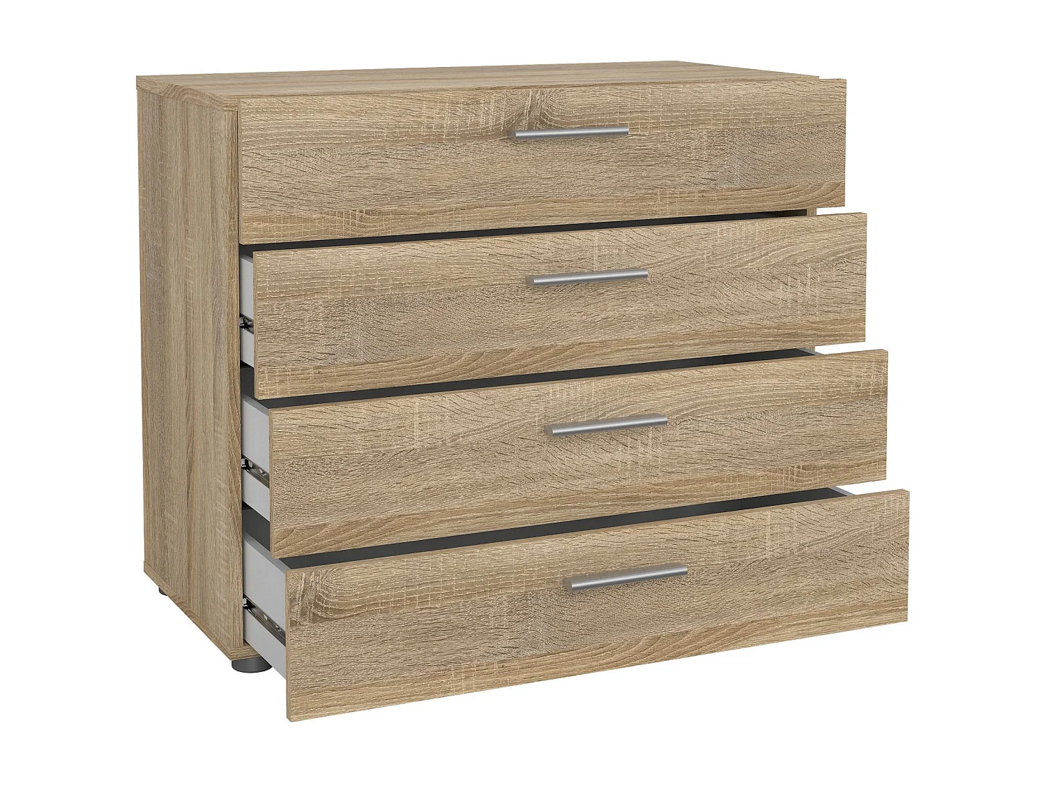 Arwen ladekast, Multifunctionele ladekast, Slaapkamerdressoir, Kast met lades, 80x40 h68 cm, Eiken