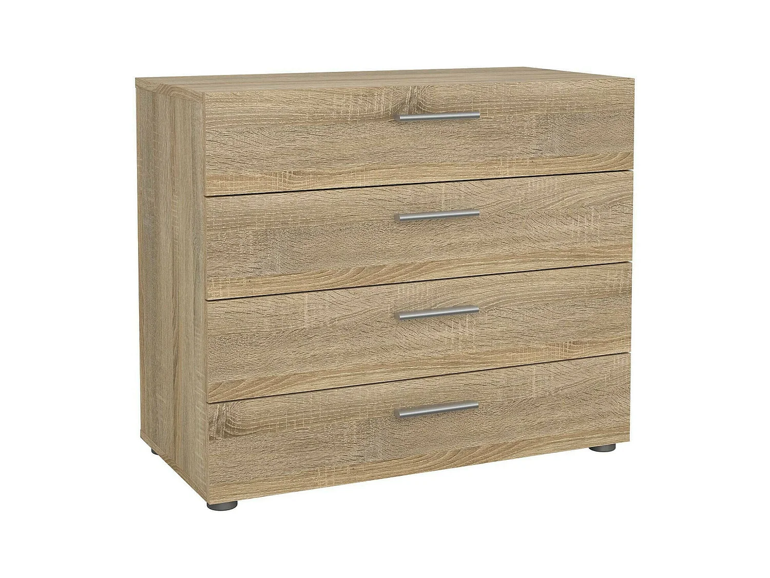 Commode Arwen, Commode polyvalente, Commode de chambre, Meuble avec tiroirs, 80x40 h68 cm, Chêne