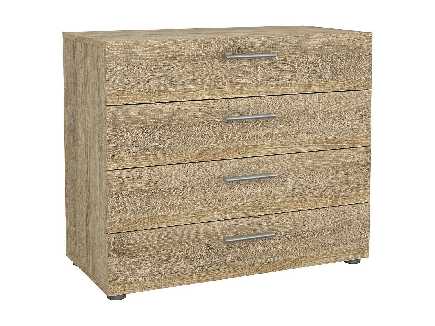 Commode Arwen, Commode polyvalente, Commode de chambre, Meuble avec tiroirs, 80x40 h68 cm, Chêne