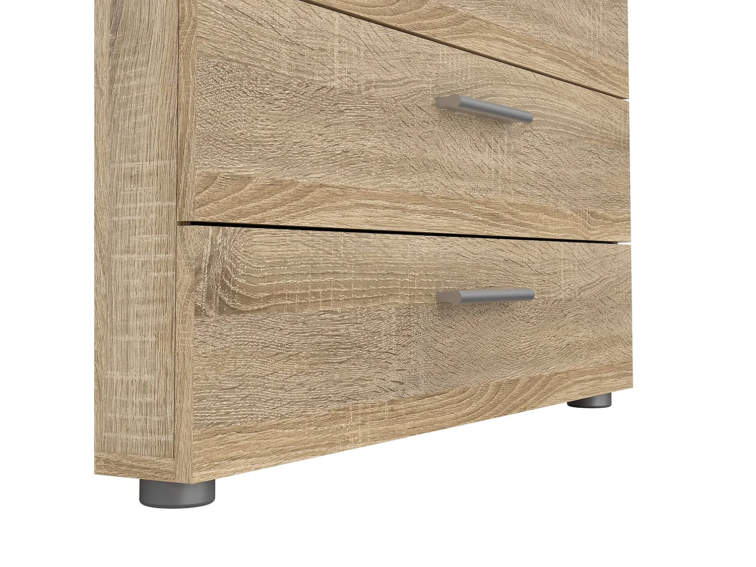 Commode Arwen, Commode polyvalente, Commode de chambre, Meuble avec tiroirs, 80x40 h68 cm, Chêne