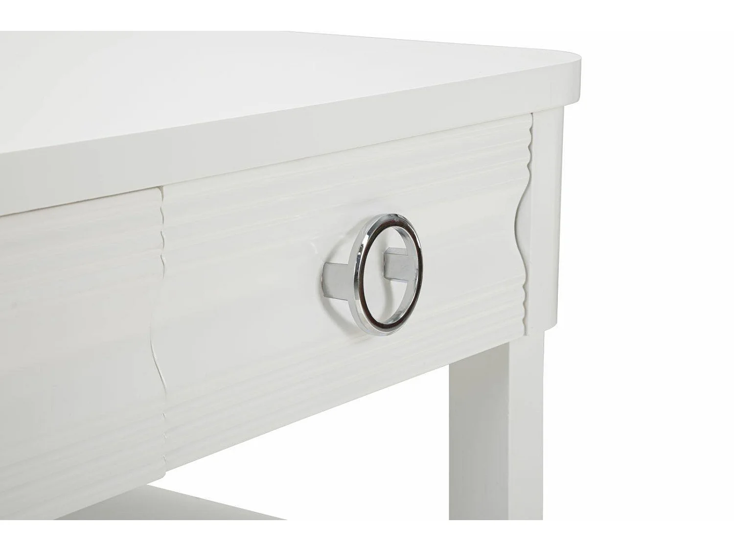 Table basse Taylor, Table basse, Porte-revues pour canapé, Etagère de salon, 90x60 h47 cm, Blanc