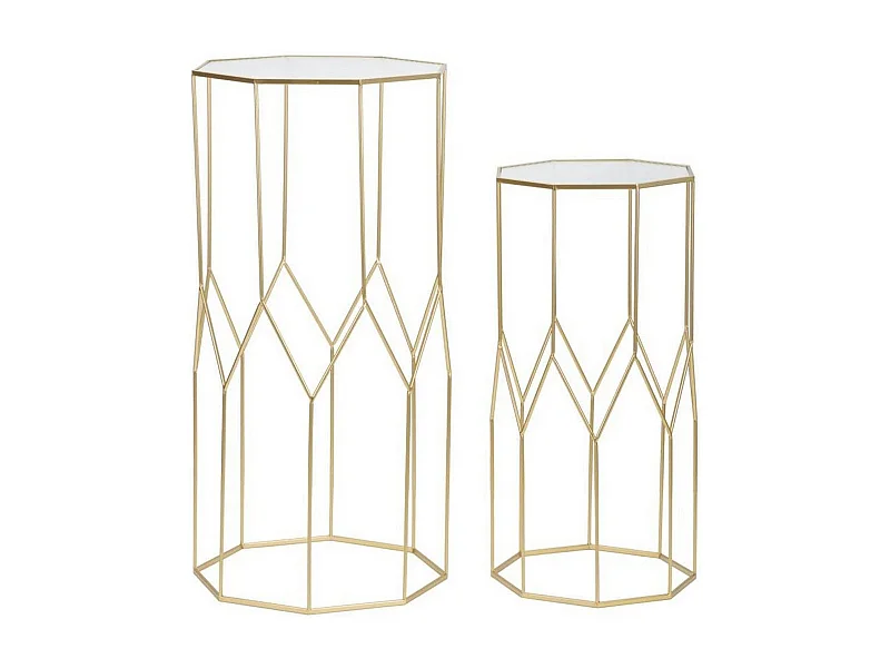 George salontafel, Lage salontafel, Tijdschriftenrek voor bank, Woonkamerplank, Goud, 50x46 h100 cm