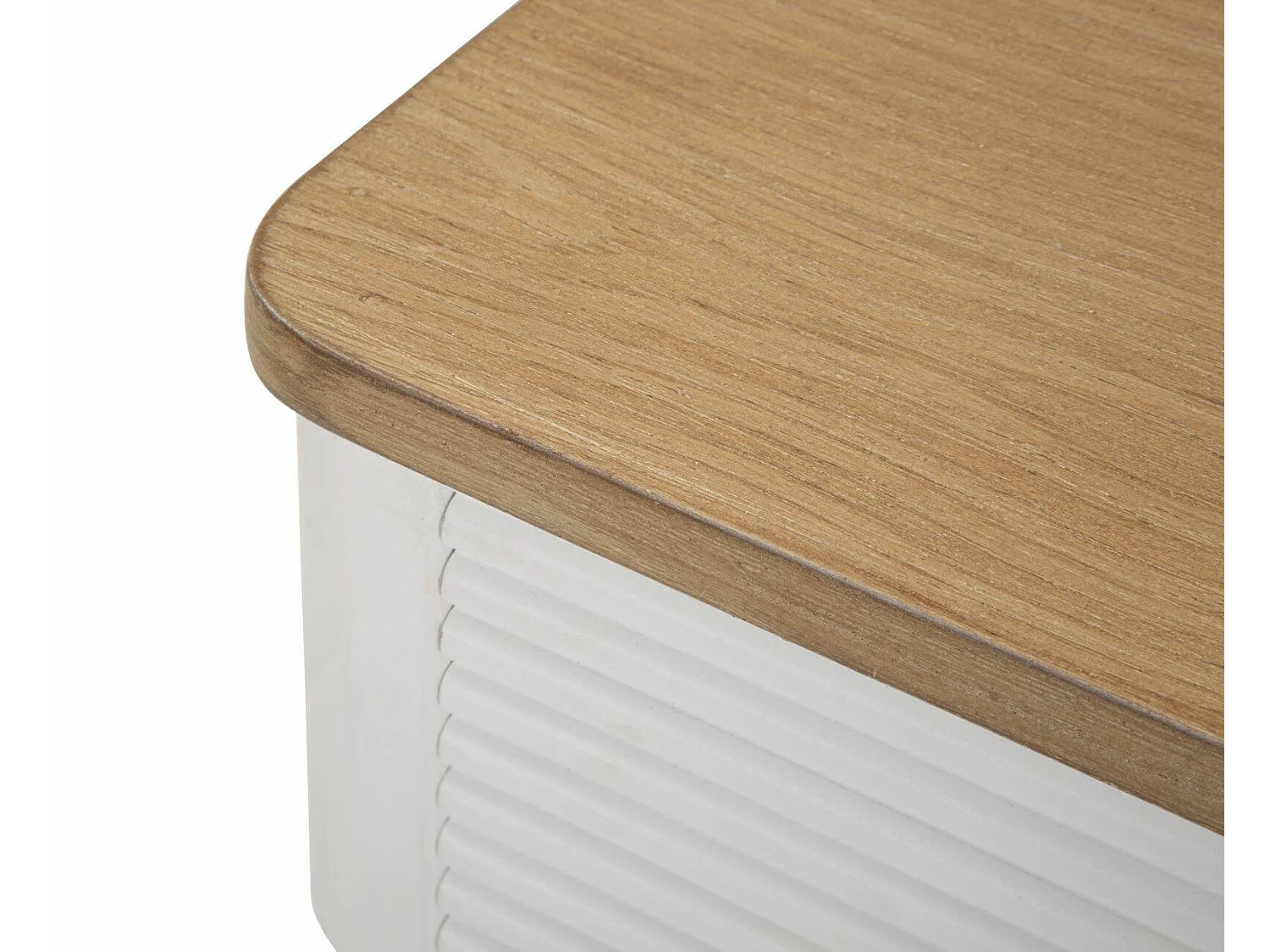 Table basse Fridal, Table basse, Porte-revues pour canapé, Etagère de salon, 45x32 h62 cm, Blanc et marron