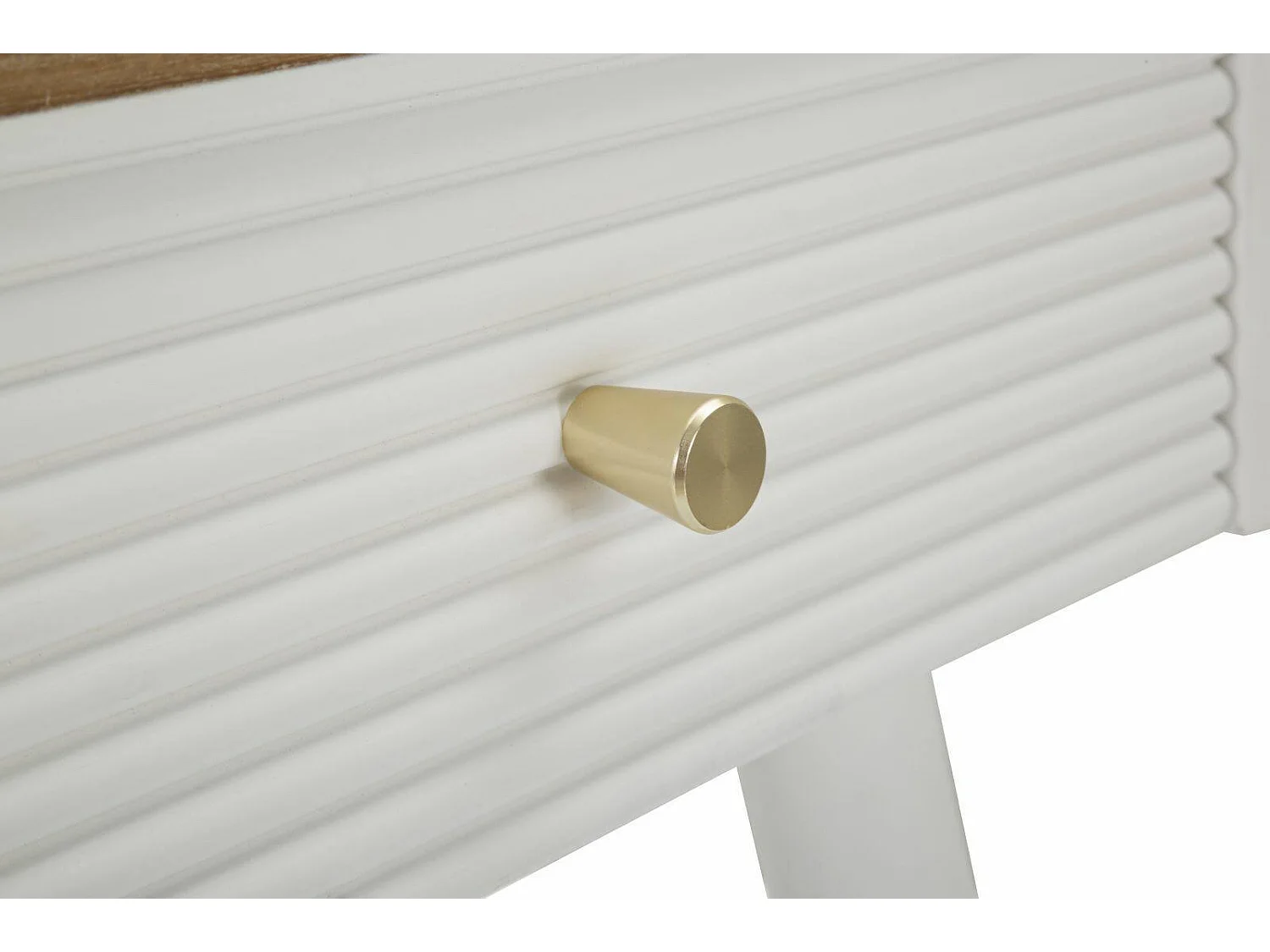 Table basse Fridal, Table basse, Porte-revues pour canapé, Etagère de salon, 45x32 h62 cm, Blanc et marron