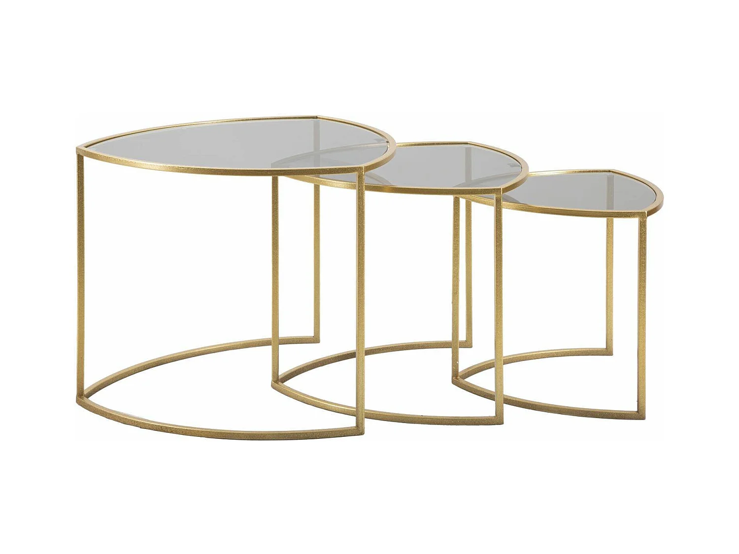 Adrian salontafel, Lage salontafel, Tijdschriftenrek voor bank, Woonkamerplank, 60x60 h50 cm, Goud