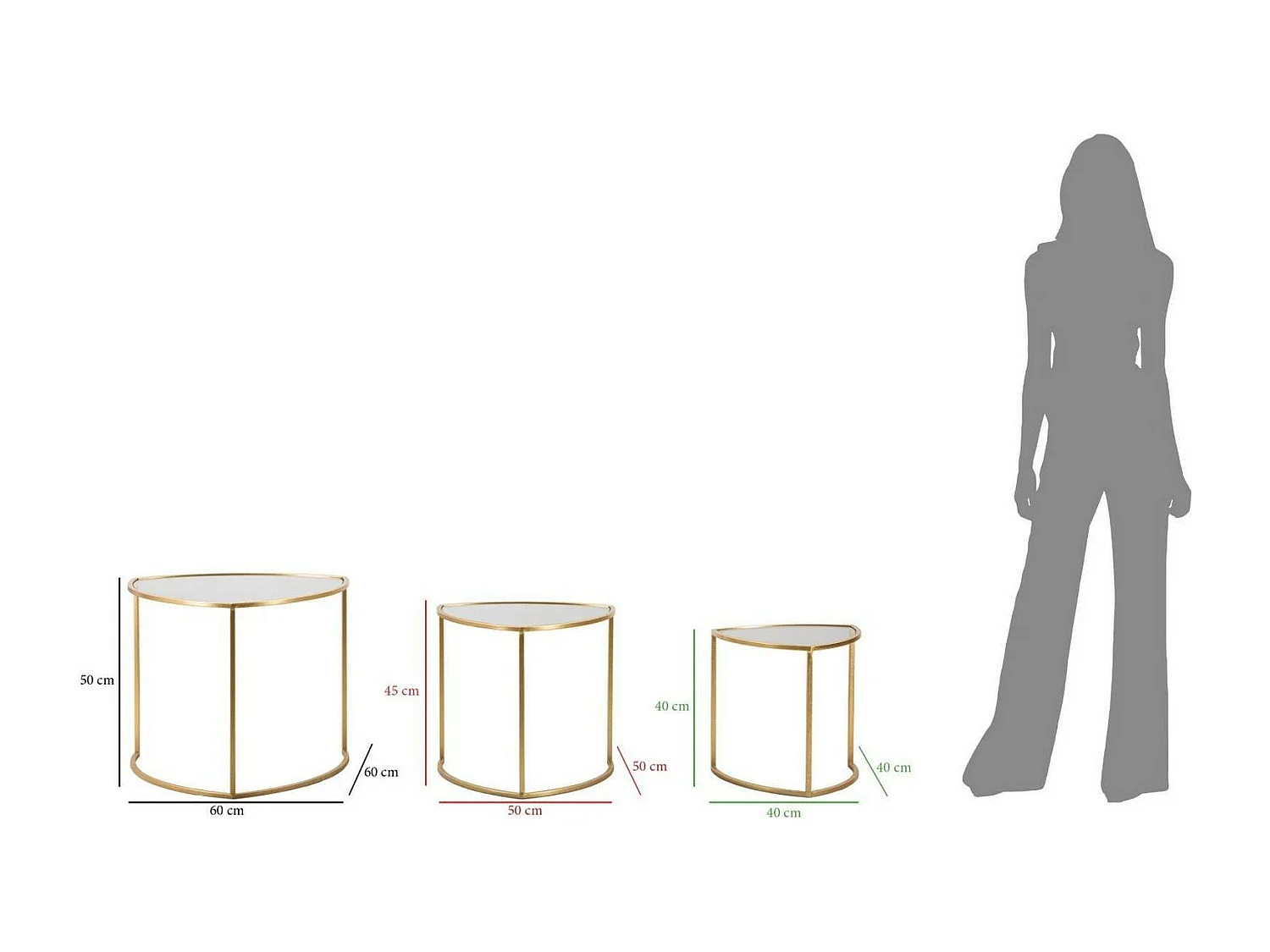 Table basse Adrian, Table basse, Porte-revues pour canapé, Etagère de salon, 60x60 h50 cm, Or