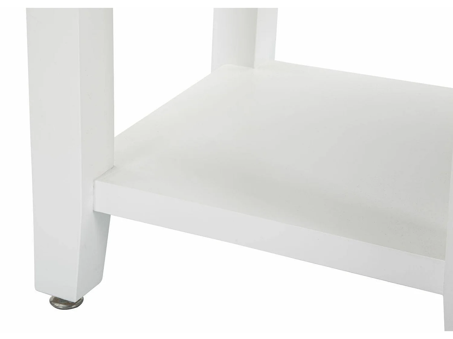 Guru salontafel, Lage salontafel, Tijdschriftenrek voor bank, Woonkamerplank, 45x40 h54 cm, Wit