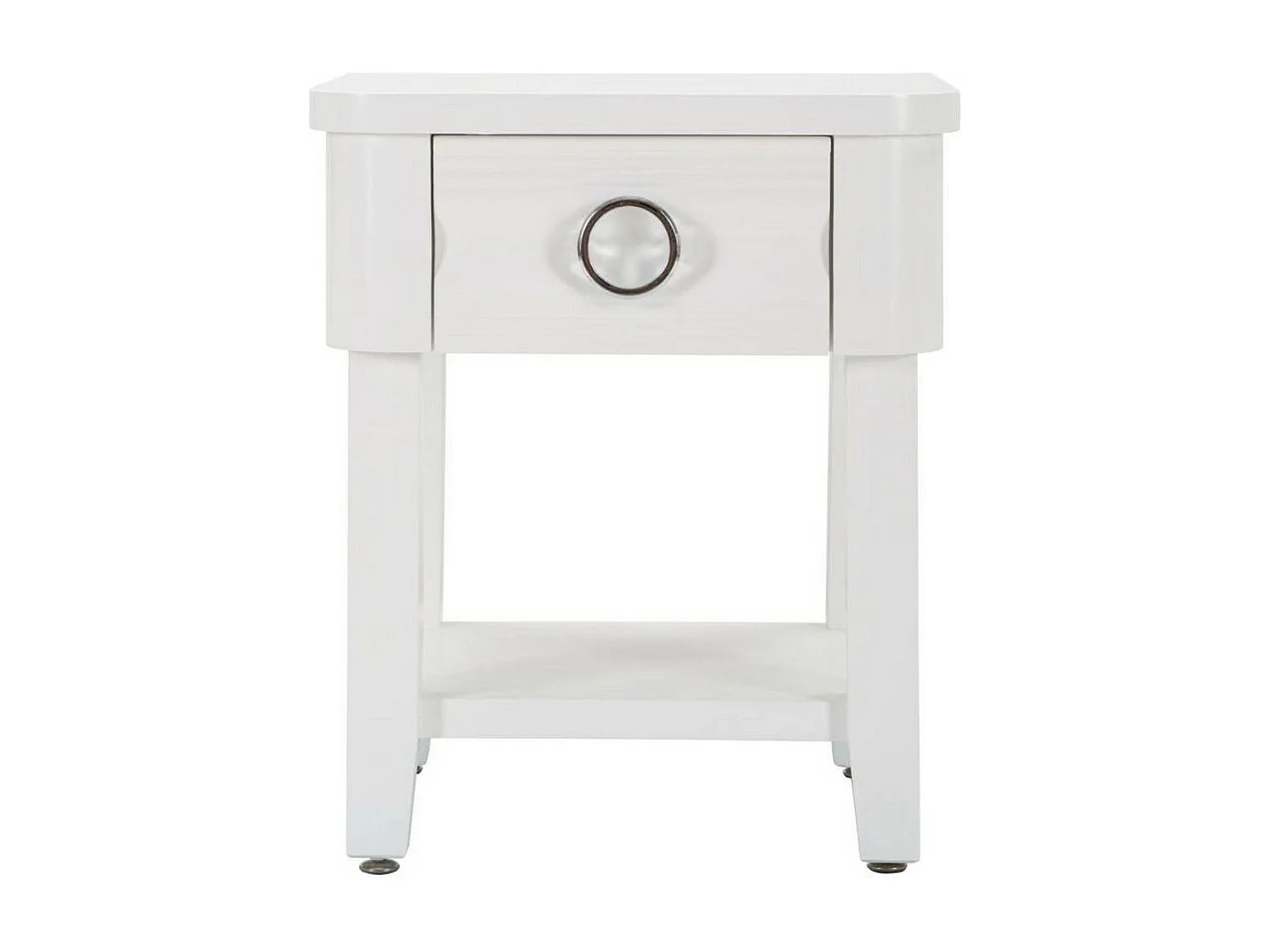 Table basse Guru, Table basse, Porte-revues pour canapé, Etagère de salon, 45x40 h54 cm, Blanc