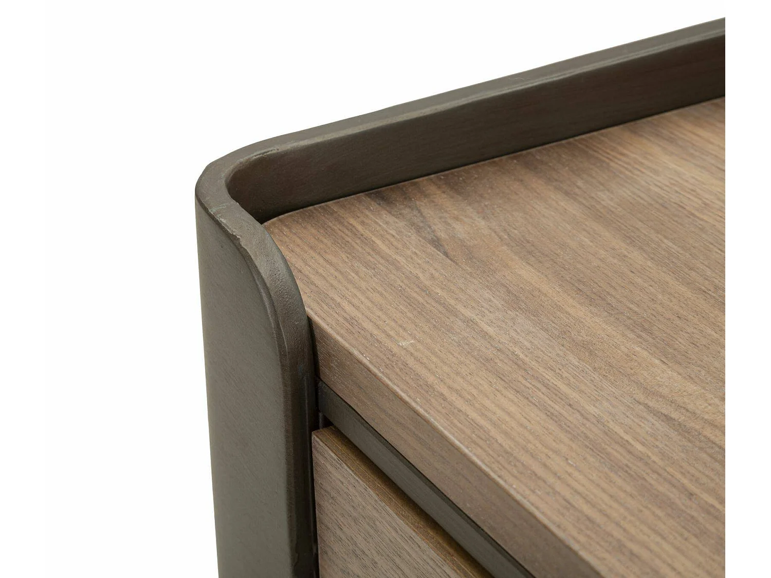 Dmora - Tavolino da salotto Icona, 60x60 h41 cm, Grigio e Marrone