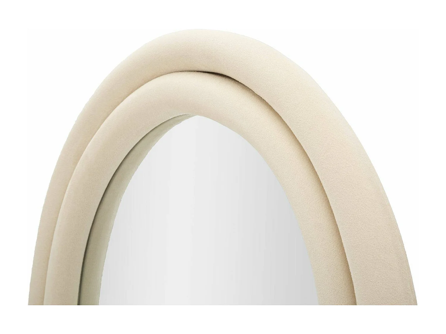 Espejito Segal, Espejo, Objeto de decoración de pared, Decoración de espejo, 60x4 h160 cm, Crema