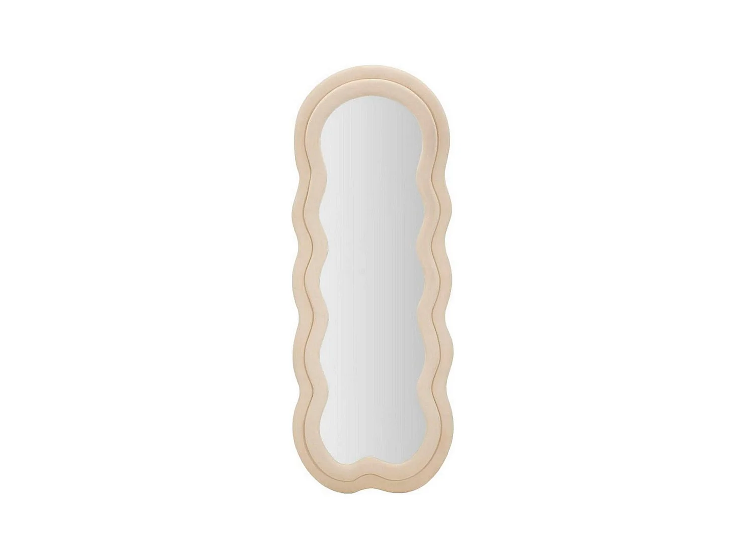 Espelho Marylin, Espelho, Artigo para decoração de parede, Decoração com espelho, 60x4 h160 cm, Creme