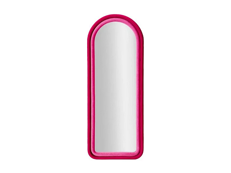 Miroir Segal, Verre miroité, Objet d'ameublement mural, Décoration avec miroir, 60x4 h160 cm, Fuchsia