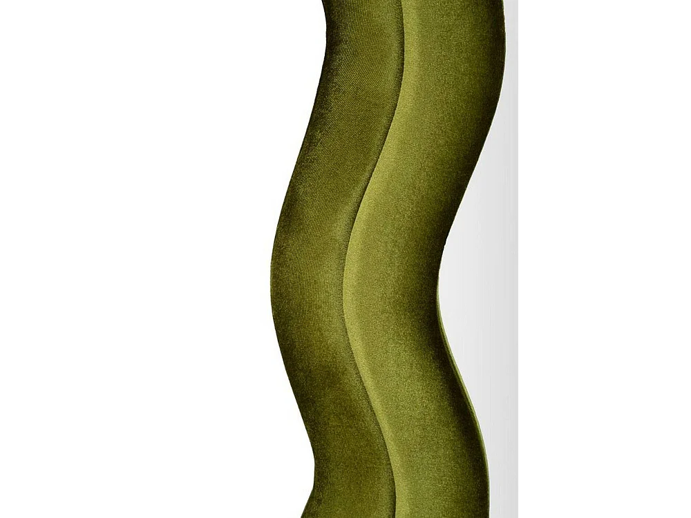 Miroir Marylin, Verre miroité, Objet d'ameublement mural, Décoration avec miroir, 60x4 h160 cm, Vert