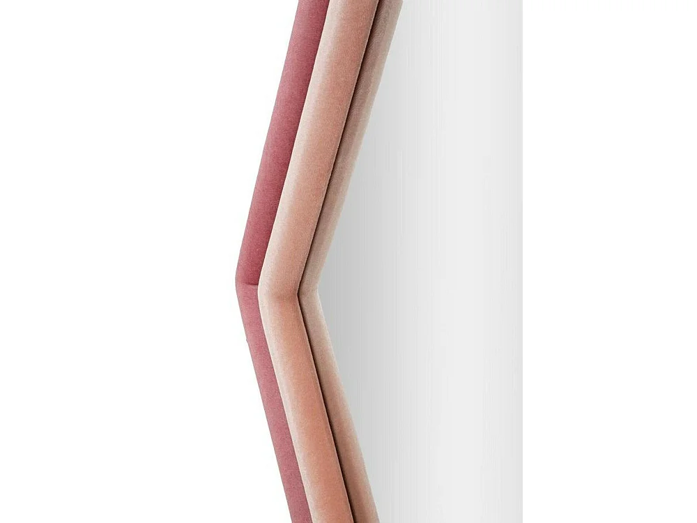 Miroir Balla, Verre miroité, Objet d'ameublement mural, Décoration avec miroir, 75x4 h80 cm, Rose