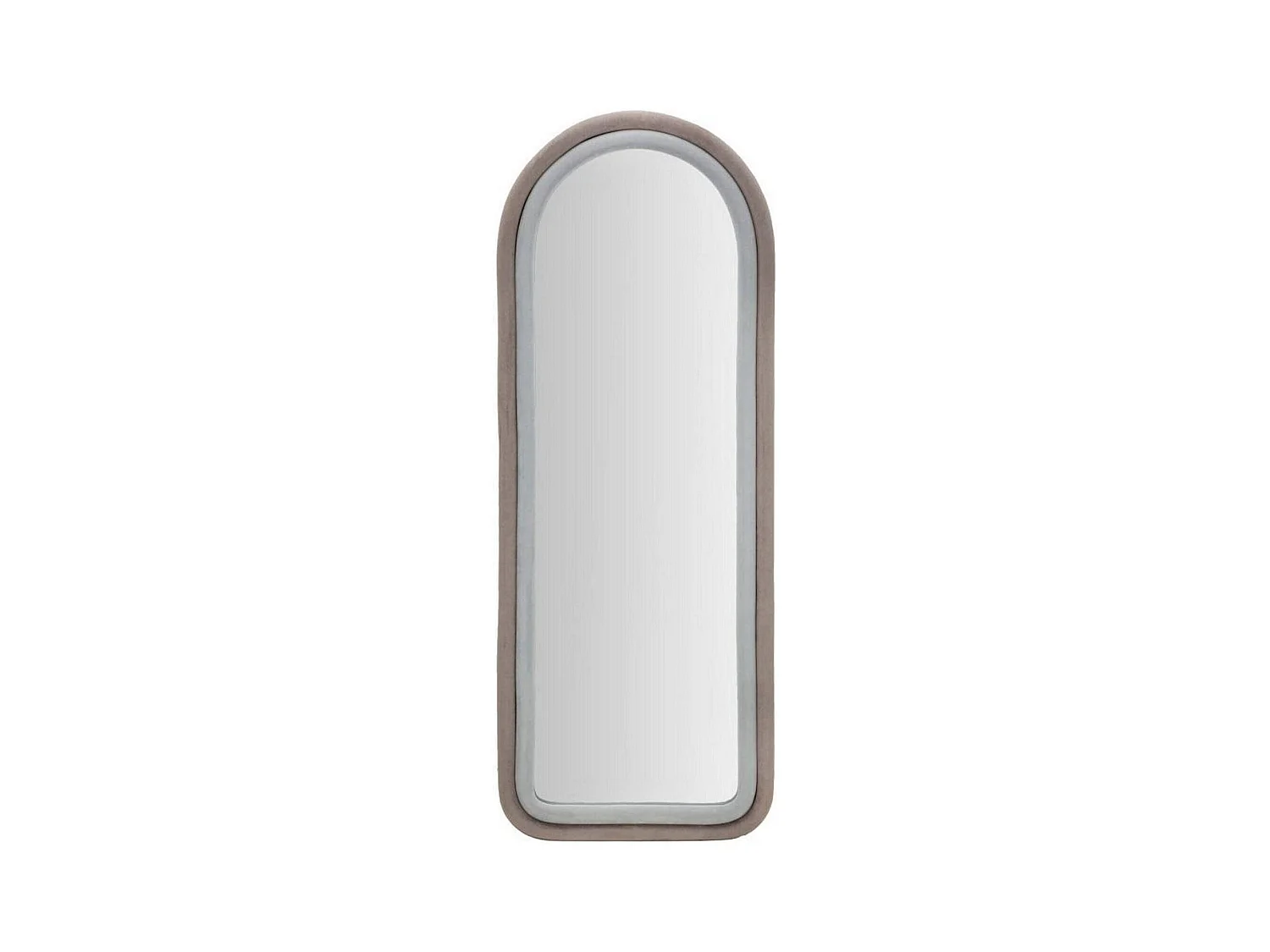 Miroir Segal, Verre miroité, Objet d'ameublement mural, Décoration avec miroir, 60x4 h160 cm, Tourterelle et Gris