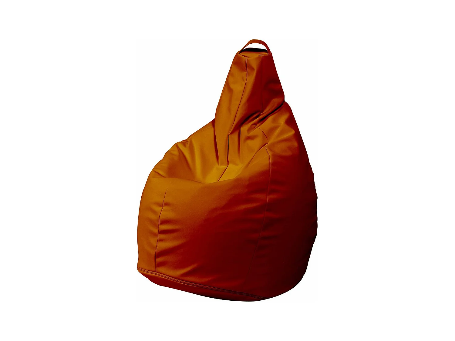 Pouf Aunter, Fauteuil polyvalent, Chaise sac, Pouf repose-pieds, Made in Italy, 90x90 h120 cm, Orange