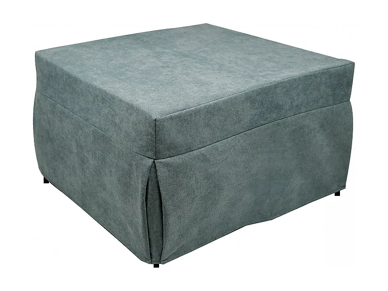 Arno poef, Multifunctionele fauteuil, Zitzak, Voetenbank poef, Made in Italy, 78x78 h45 cm, Lichtblauw