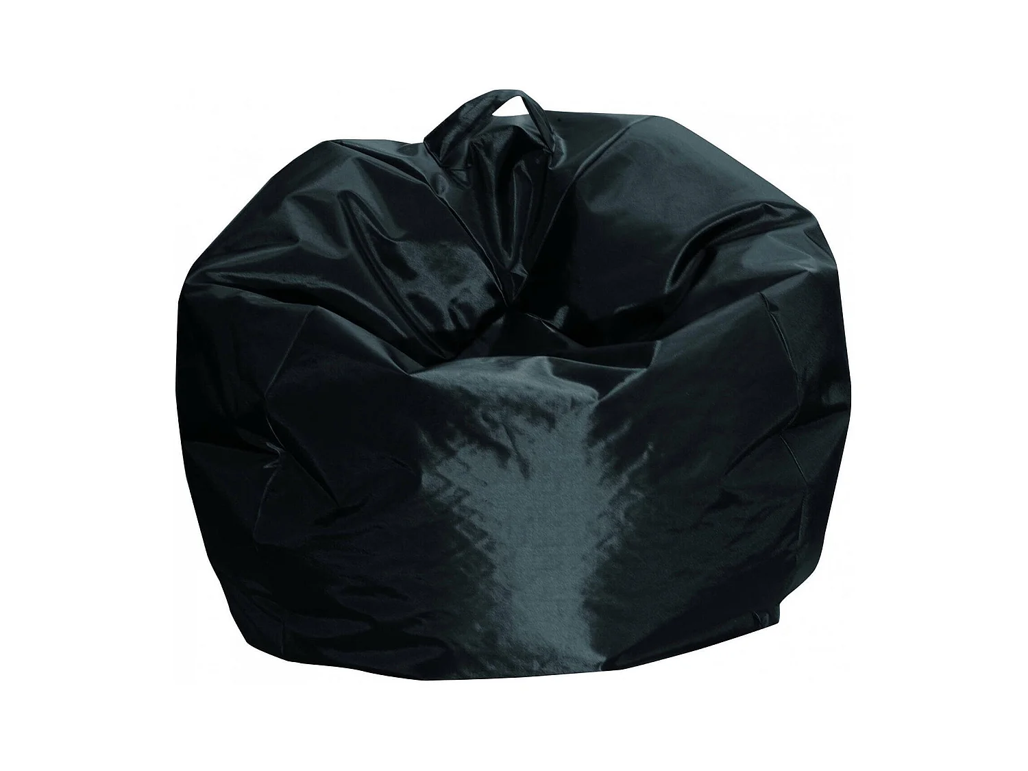 Pouf Ascia, Fauteuil polyvalent, Chaise sac, Pouf repose-pieds, Made in Italy, 65x65 h50 cm, Noir