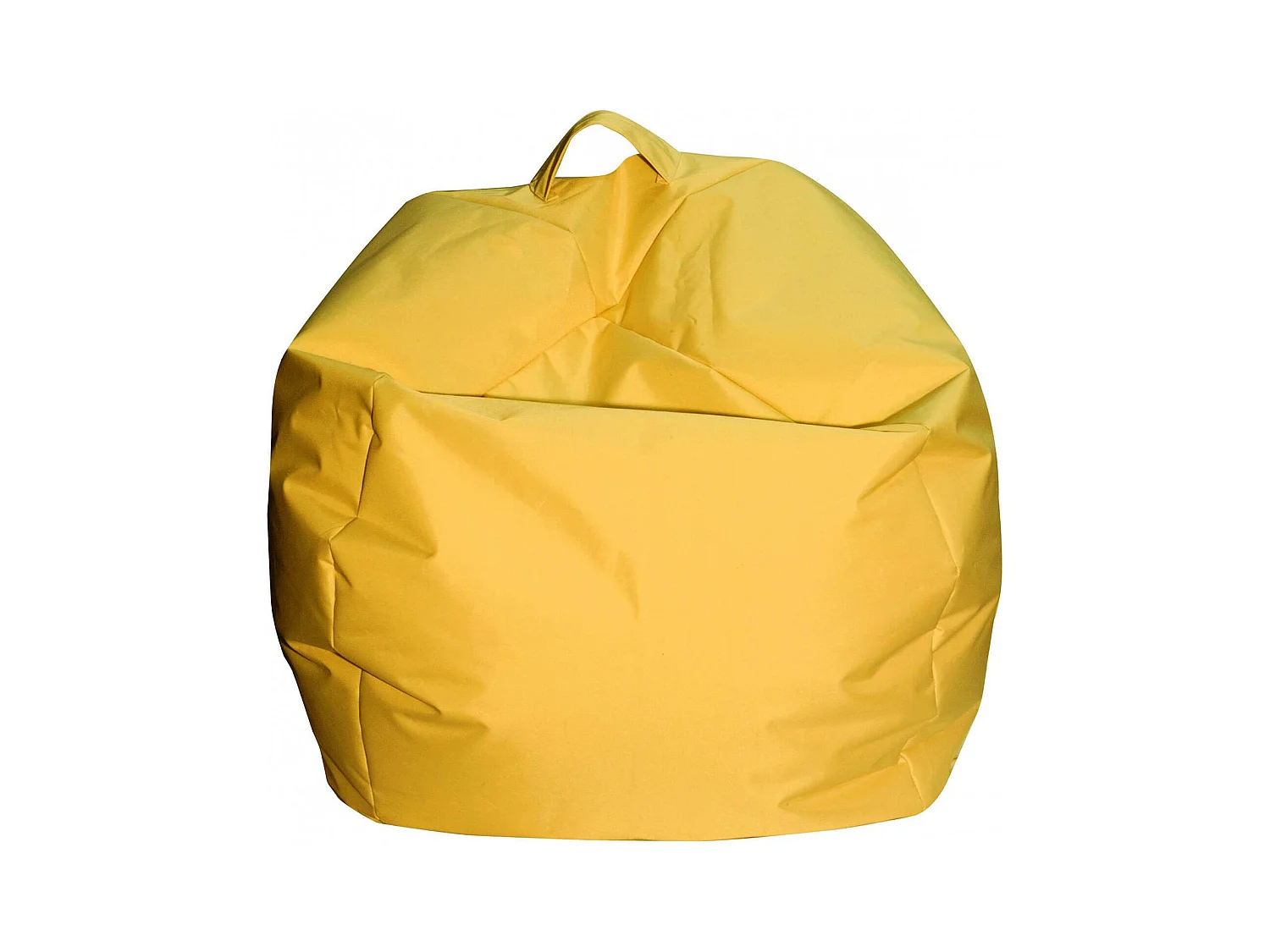 Pouf Ascia, Fauteuil polyvalent, Chaise sac, Pouf repose-pieds, Made in Italy, 65x65 h50 cm, Jaune