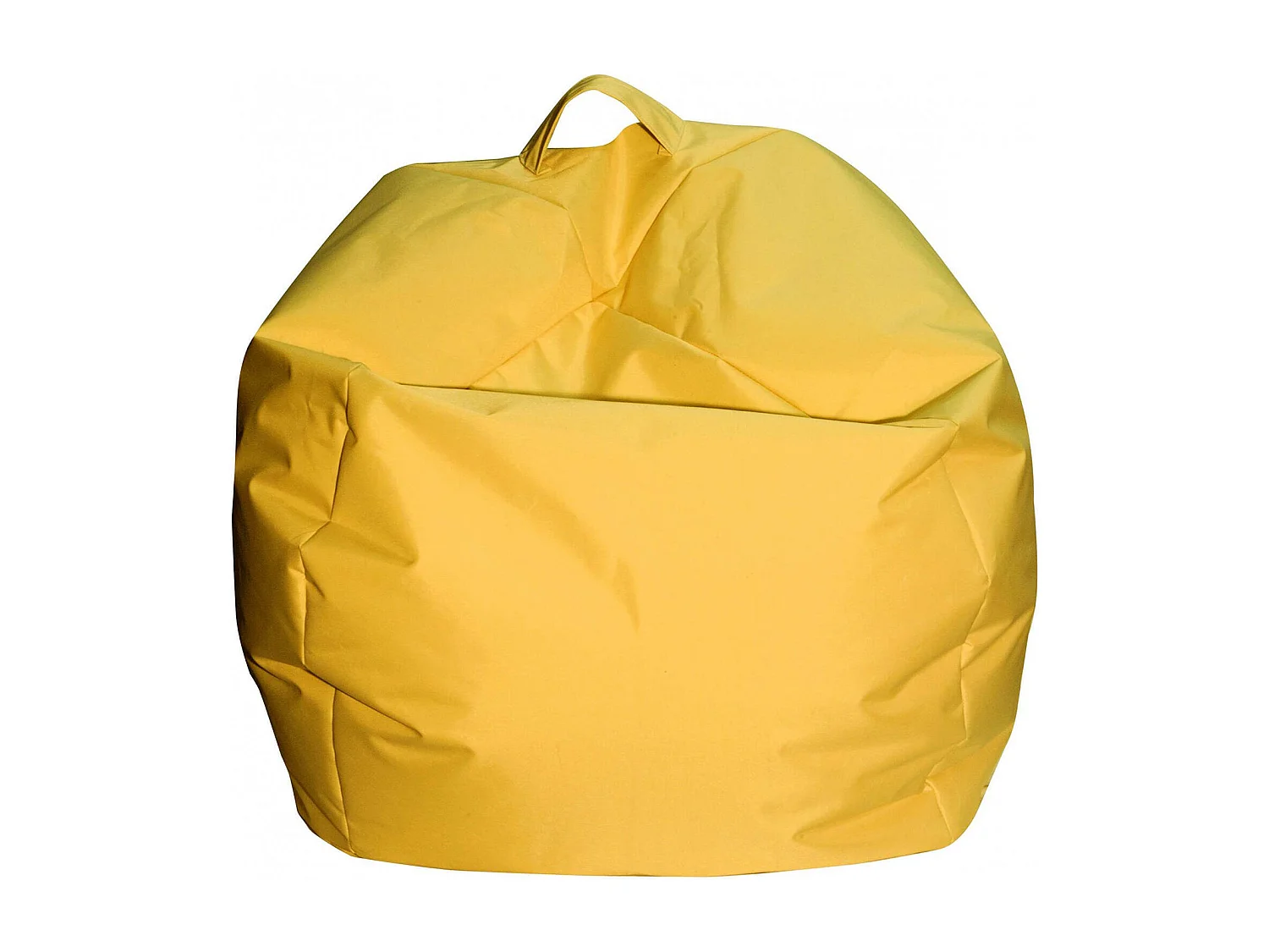 Pouf Ascia, Fauteuil polyvalent, Chaise sac, Pouf repose-pieds, Made in Italy, 65x65 h50 cm, Jaune
