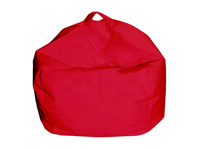 Pouf Ascia, Fauteuil polyvalent, Chaise sac, Pouf repose-pieds, Made in Italy, 65x65 h50 cm, Rouge