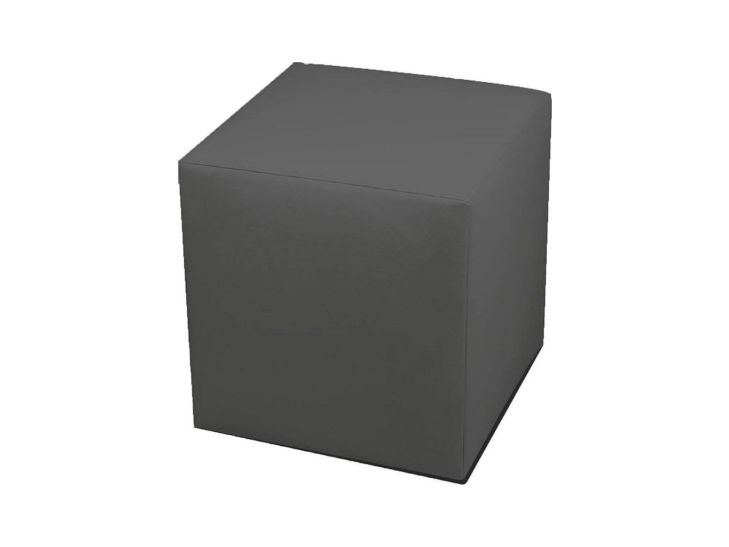 Puf Accumoli, Sillón multiusos, Puf, Puf reposapiés, Made in Italy, 40x40 h42 cm, Gris oscuro
