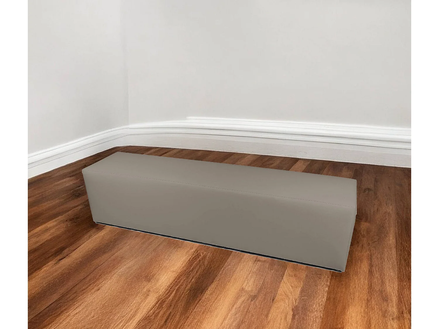 Puf Apecchio, Sillón multiusos, Puf, Puf reposapiés, Made in Italy, 180x40 h42 cm, Tórtola