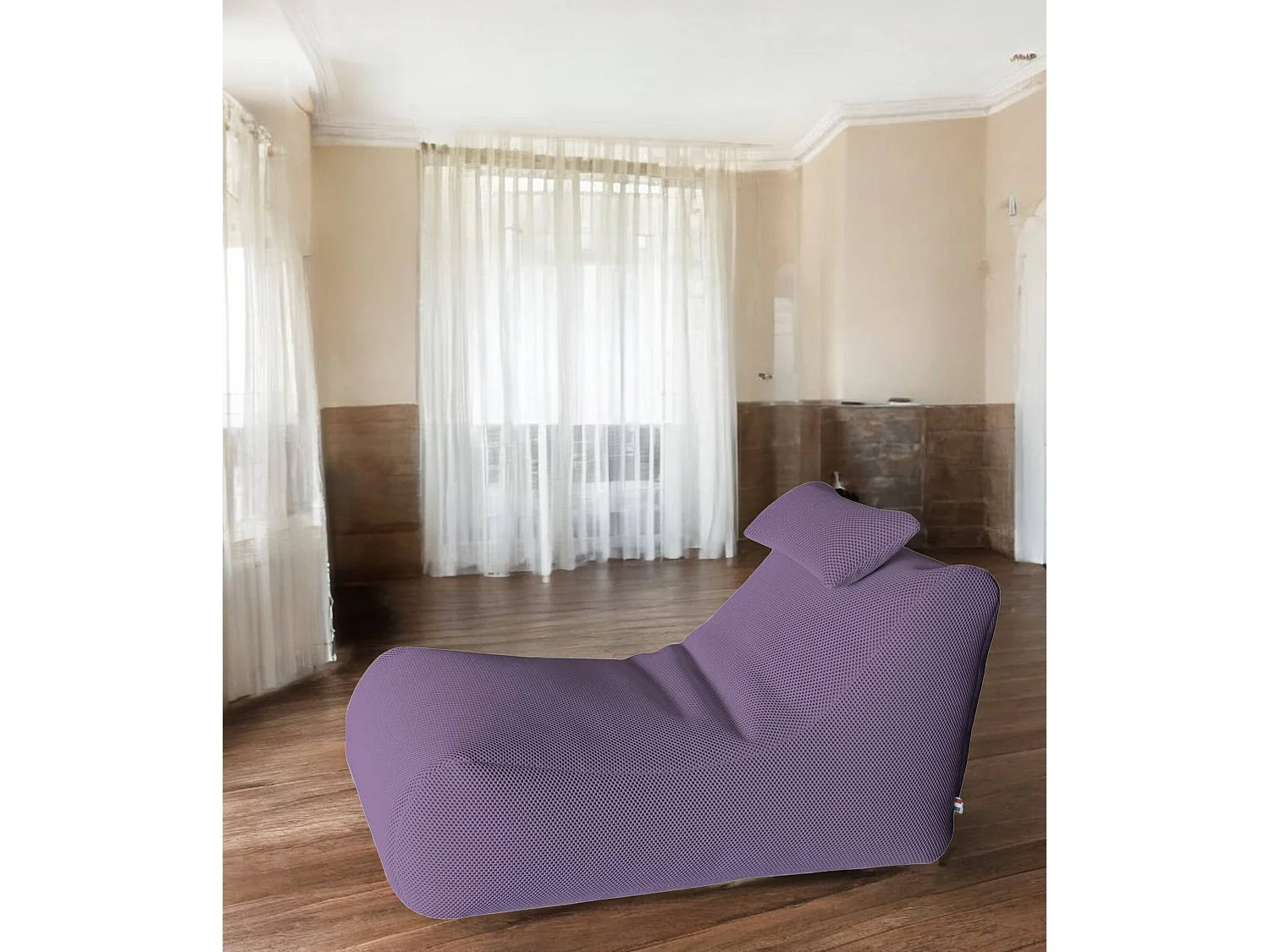 Pufe ÐœÑ–hck, Poltrona multiusos, Pufe, Pufe apoio para os pés, Fabricado em Itália, 70x120 h65 cm, Roxo