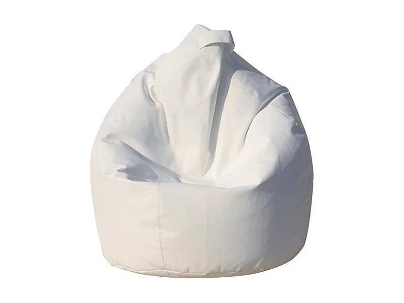 Pouf Alez, Fauteuil polyvalent, Chaise sac, Pouf repose-pieds, Made in Italy, 70x70 h110 cm, Blanc