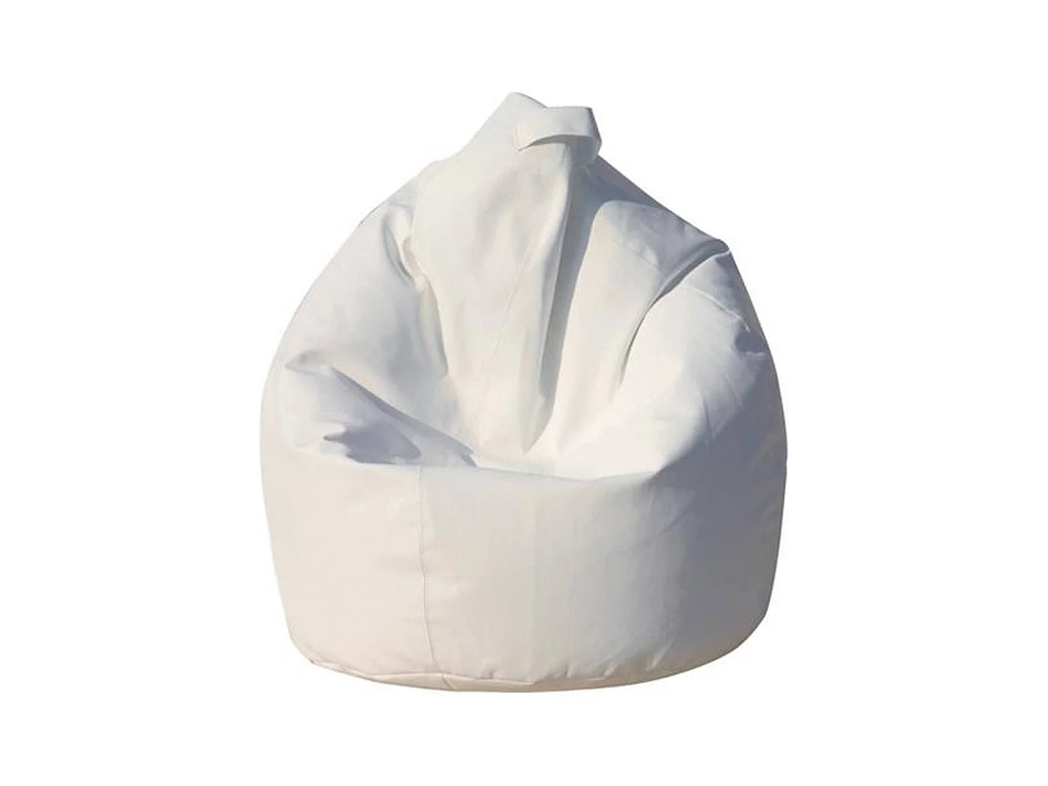 Pouf Alez, Fauteuil polyvalent, Chaise sac, Pouf repose-pieds, Made in Italy, 70x70 h110 cm, Blanc