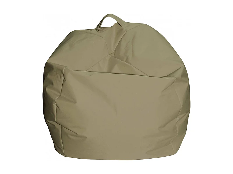 Puf Ascia, Sillón multiusos, Puf, Puf reposapiés, Made in Italy, 65x65 h50 cm, Beige