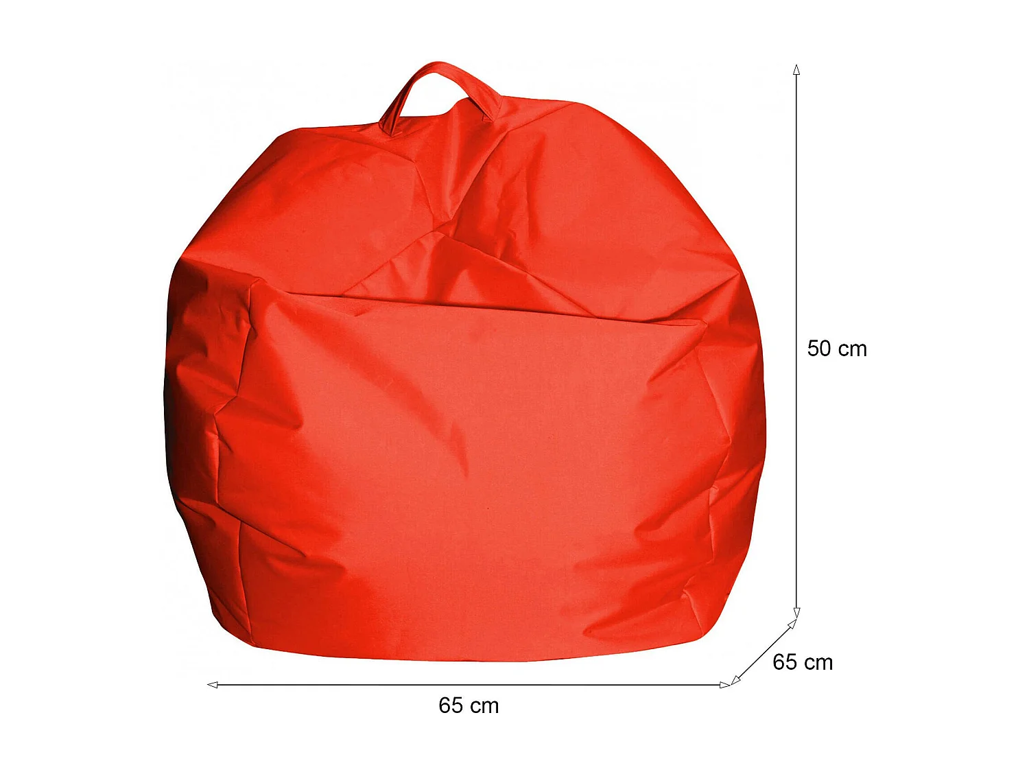 Talamo Italia - Pouf Ascia, 65x65 h50 cm, Arancione