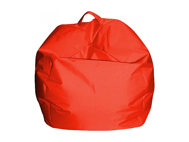 Puf Ascia, Sillón multiusos, Puf, Puf reposapiés, Made in Italy, 65x65 h50 cm, Naranja