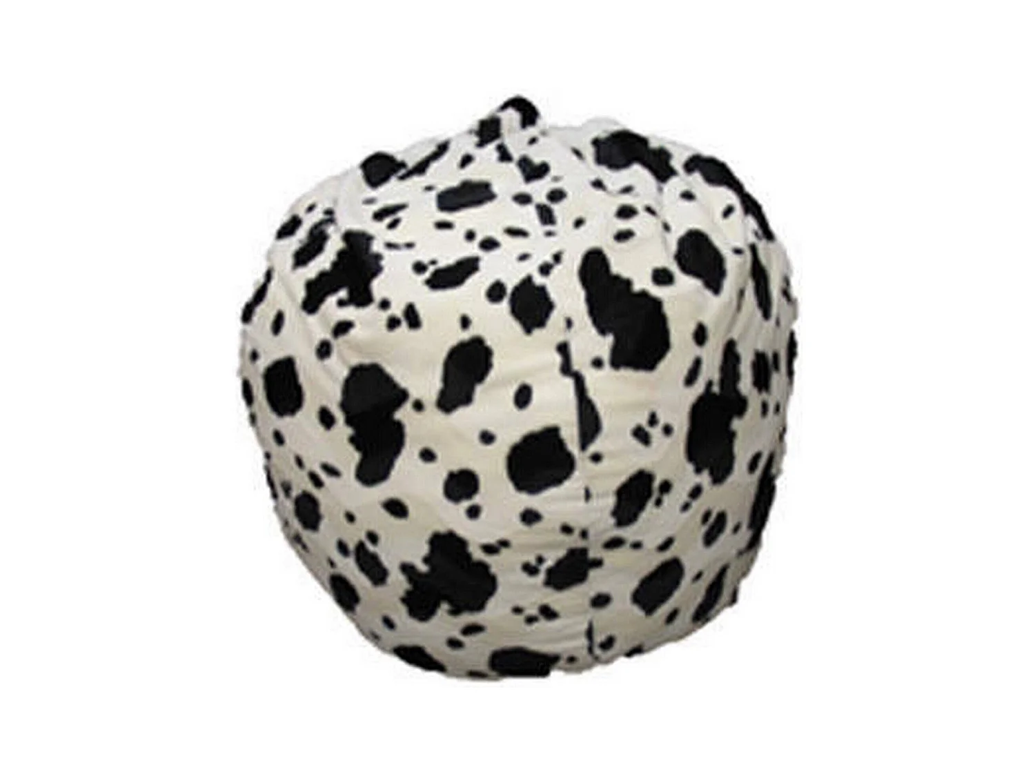 Pouf Lorenza, Fauteuil polyvalent, Chaise sac, Pouf repose-pieds, Made in Italy, 80x80 h120 cm, Noir et Blanc, Motif tacheté